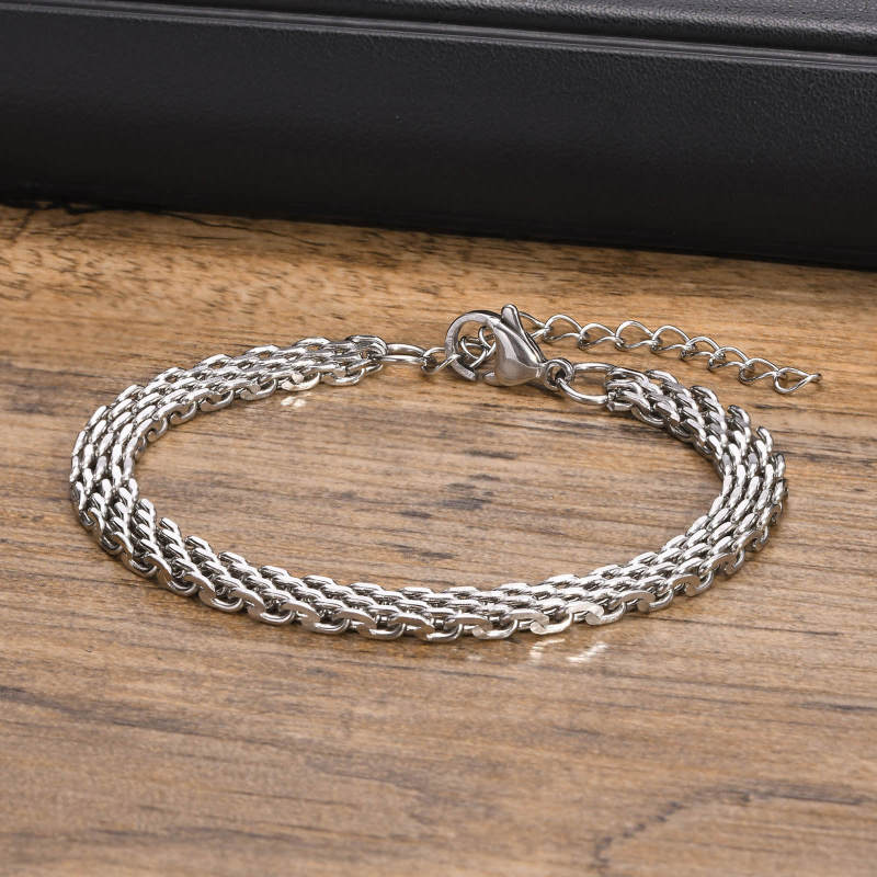 Wholesale Stainless Steel Wide Chain Bracelet