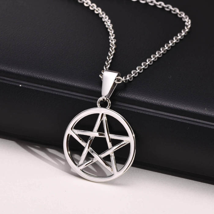 Wholesale Stainless Steel Pentagram Necklace