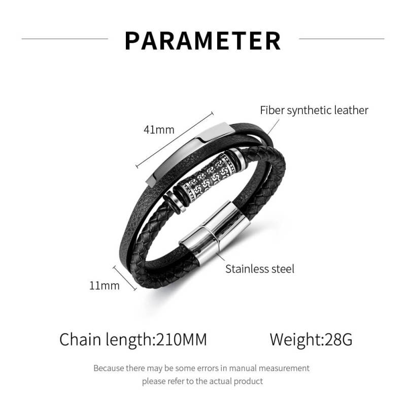 Wholesale Leather Stainless Steel Bracelets