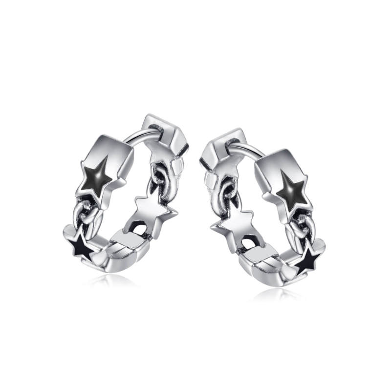 Wholesle Stainless Steel Pentagram Earrings