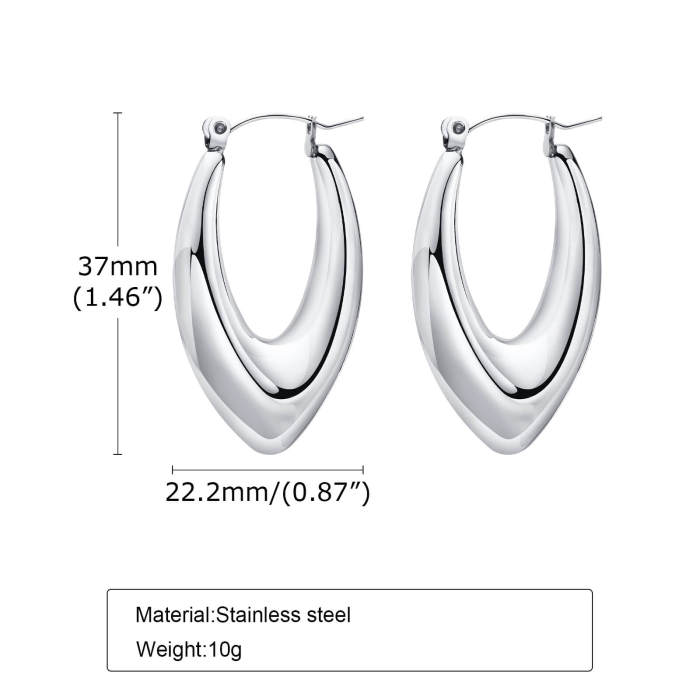 Wholesale Stainless Steel Simple Hollow Earrings