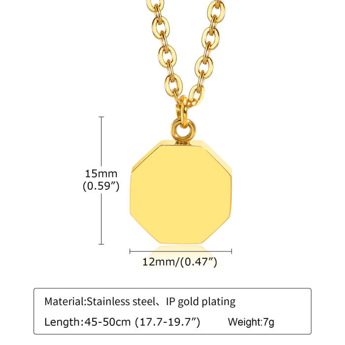 Wholesale Stainless Steel Octagonal Necklace