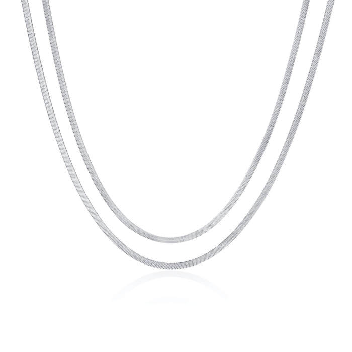 Wholesale Stainless Steel Double Layer Necklace