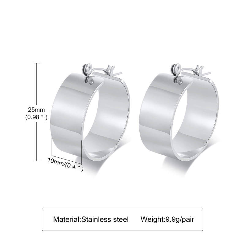 Wholesale Stainless Steel Large Hoop Earrings