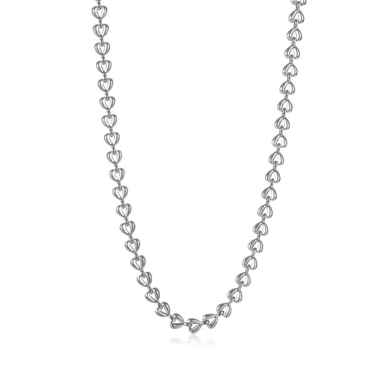 Wholesale Stainless Steel Love Heart Collarbone Chain
