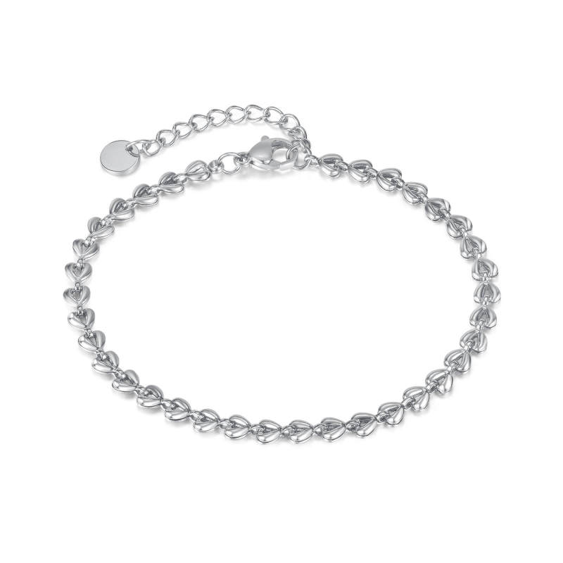 Wholesale Stainless Steel Heart Chain Bracelet