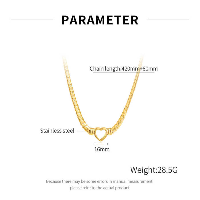 Wholesale Stainless Steel Love Collarbone Chain