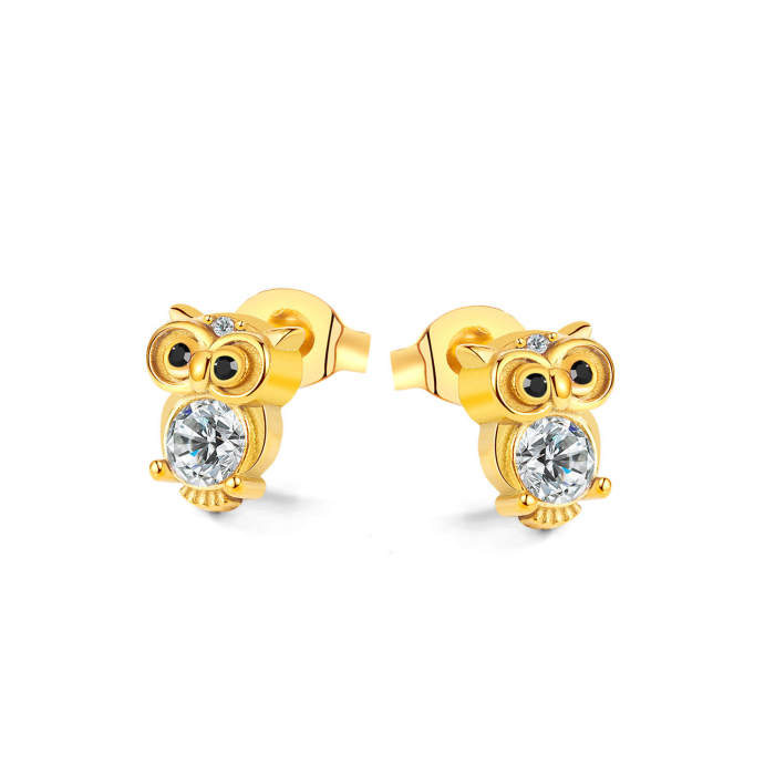Wholesale Stainless Steel Owl Earrings