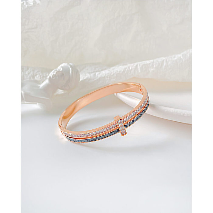 Wholesale Stainless Steel Bangles with CZ