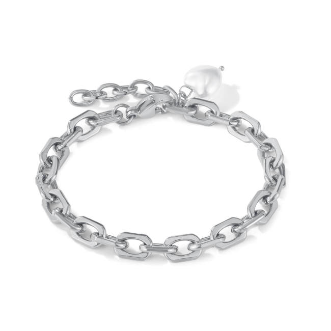Wholesale Stainless Steel Chain Bracelet with Pearl
