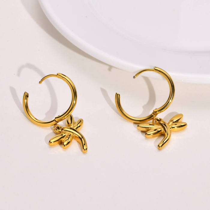 Wholesale Stainless Steel Dragonfly Earrings