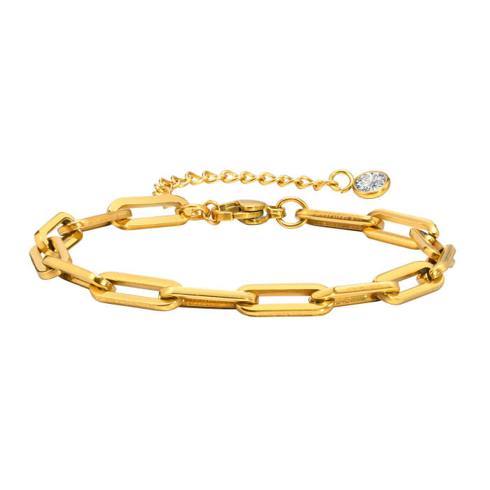 Wholesale Stainless Steel Paperclip Chain Bracelets
