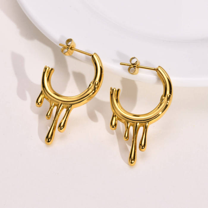 Wholesale Stainless Steel Water Drop Earrings