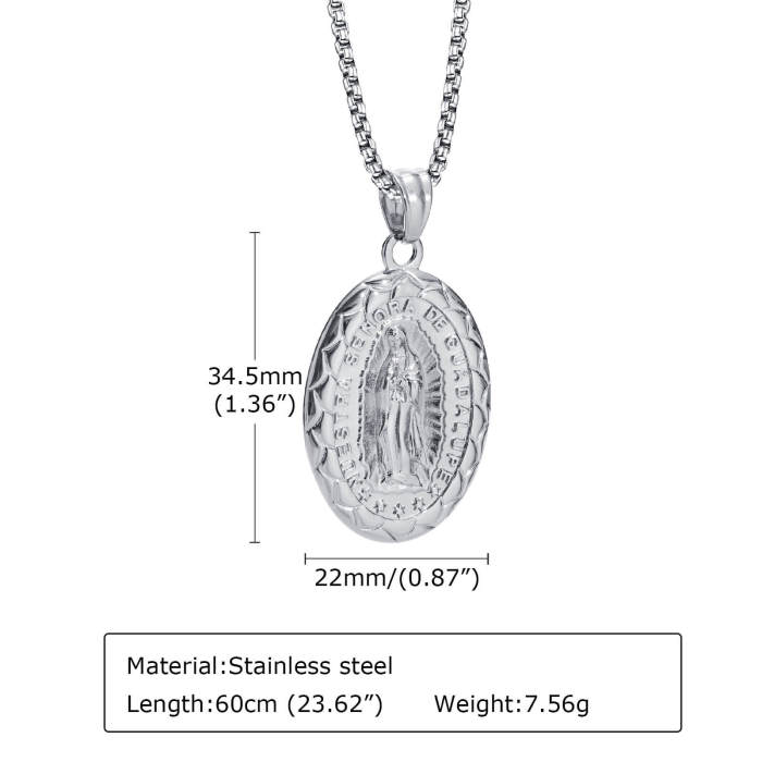 Wholesale Stainless Steel Female Oval Pendant