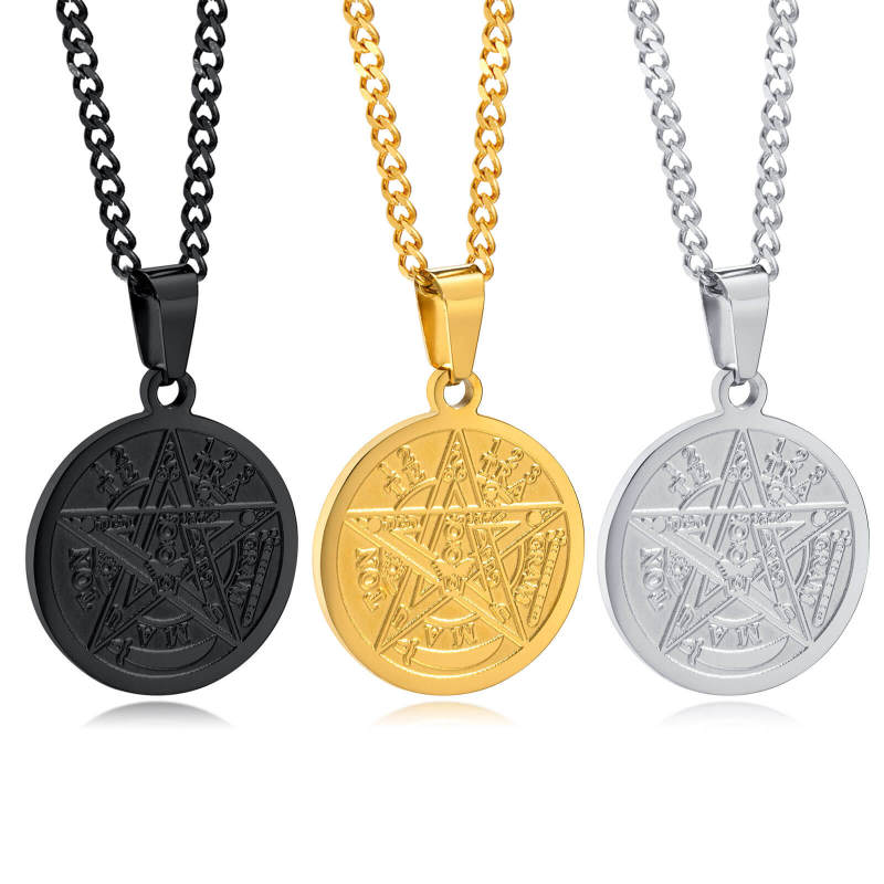 Wholesale Stainless Steel Solomon Pentagram Pendant