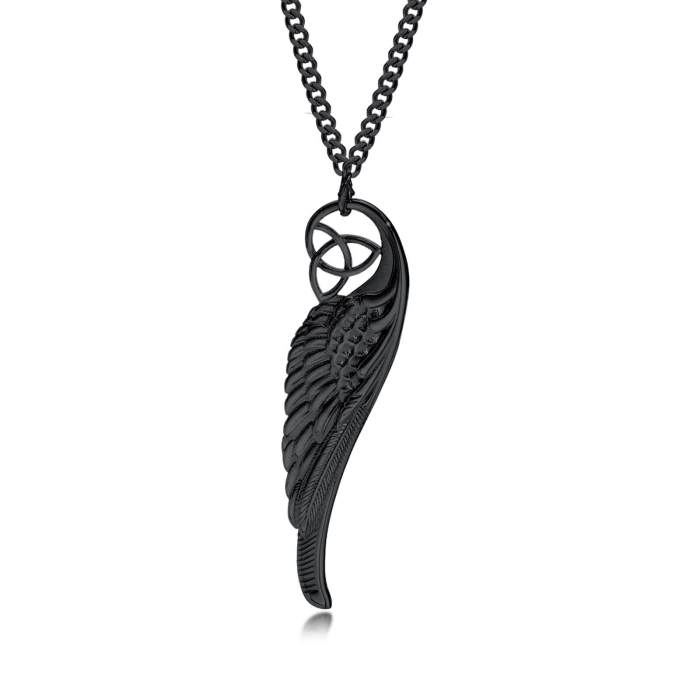 Wholesale Stainless Steel Celtic Feather Pendant