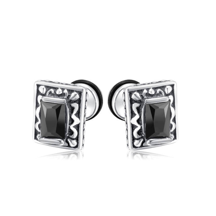 Wholesale Stainless Steel Mens CZ Earring
