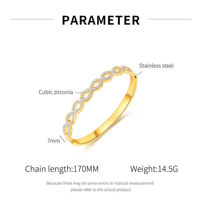 Wholesale Stainless Steel Infinity 8 Bracelet