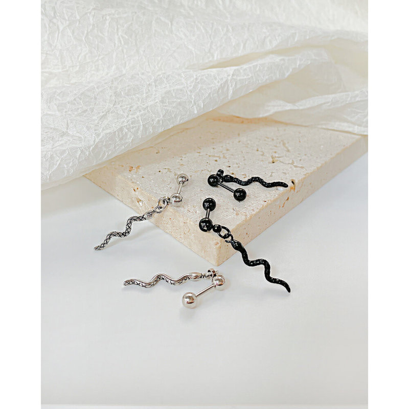 Wholesale Stainless Steel Snake Earrings