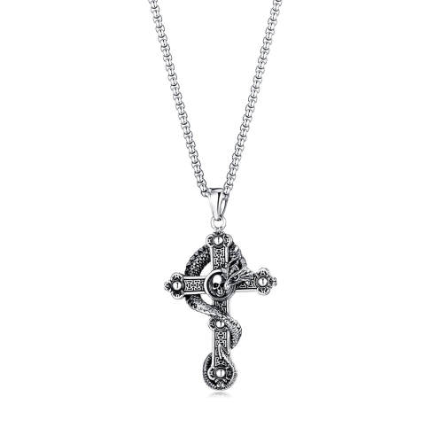 Wholesale Stainless Steel Skull Cross Pendant