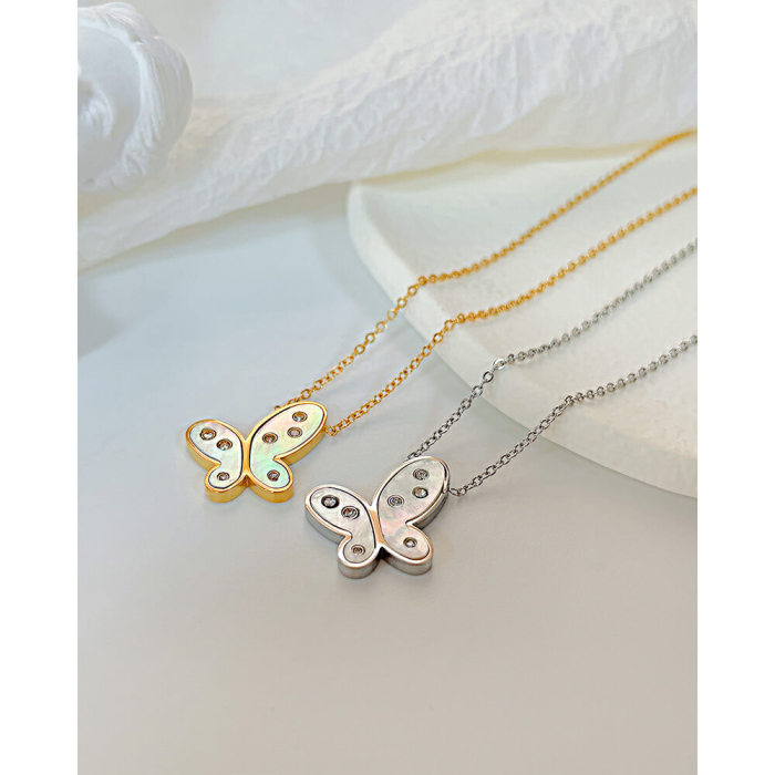 Wholesale Stainless Steel Butterfly Necklace