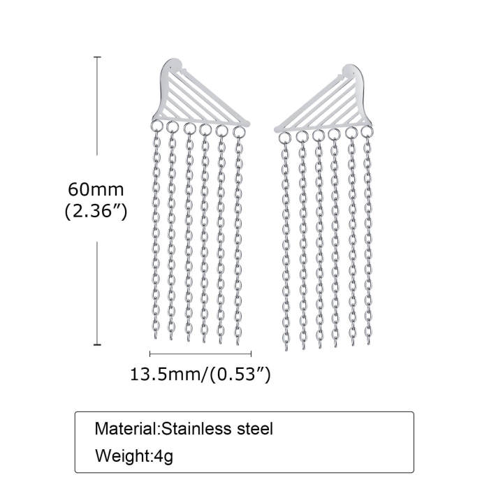 Wholesale Stainless Steel Tassel Earrings