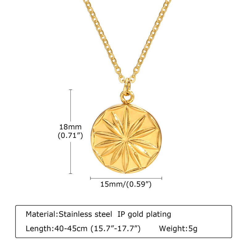 Wholesale Stainless Steel Women Golden Necklace