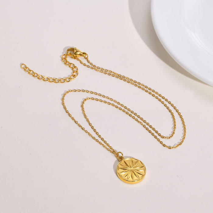 Wholesale Stainless Steel Women Golden Necklace