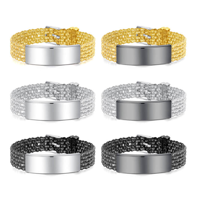 Wholesale Stainless Steel and Silicone Bracelet