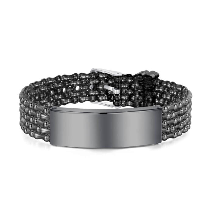 Wholesale Stainless Steel and Silicone Bracelet