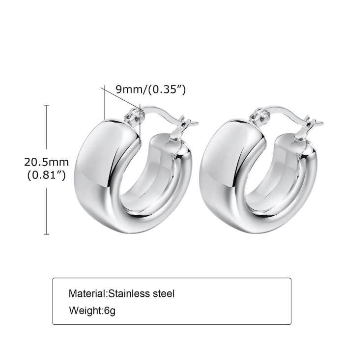 Wholesale Stainless Steel Women Hoop Earrings