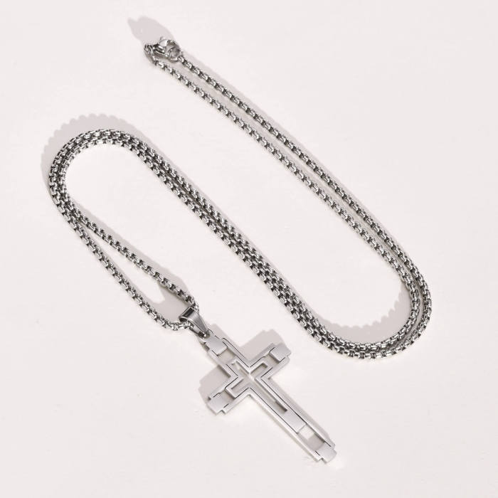 Wholesale Stainless Steel Hollow Cross Pendant