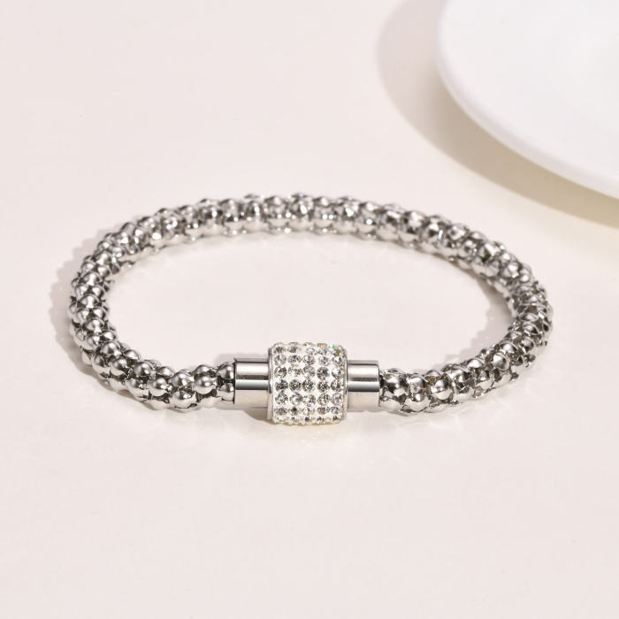 Wholesale Women Stainless Steel Rhinestone Bracelet