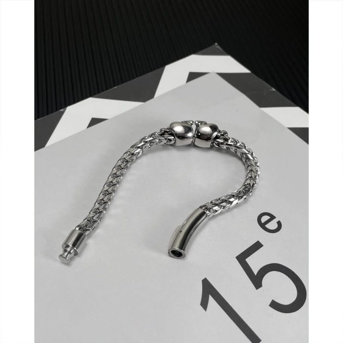 Wholesale Steel Double Tiger Head Bracelet for Men