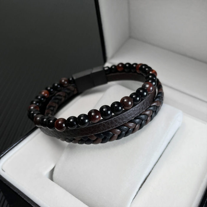 Wholesale Leather and Beads Bracelet