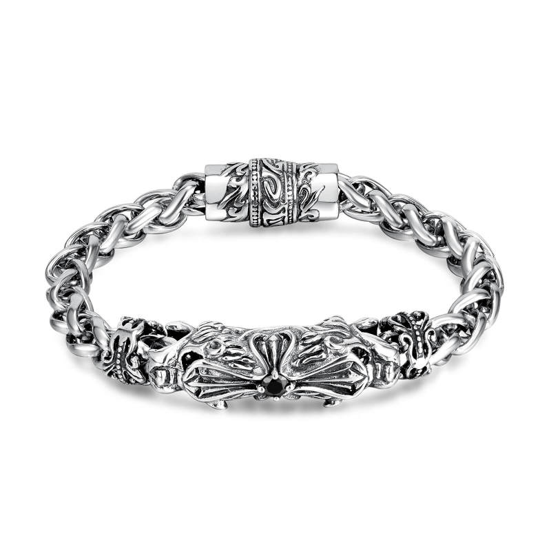 Wholesale Stainless Steel Mens Cross Bracelet