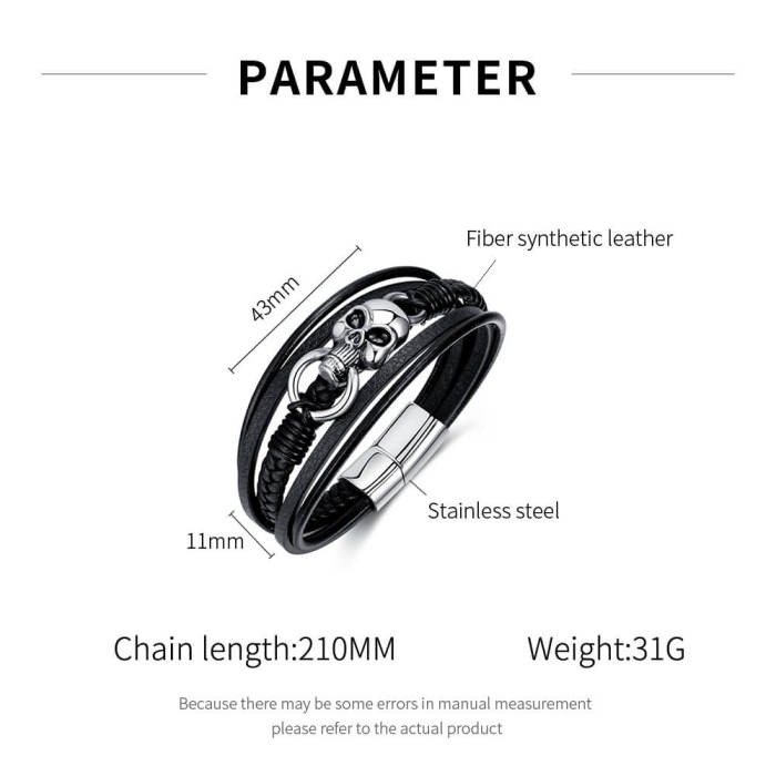 Wholesale Hand-woven Multi-layered Leather Bracelet for Men