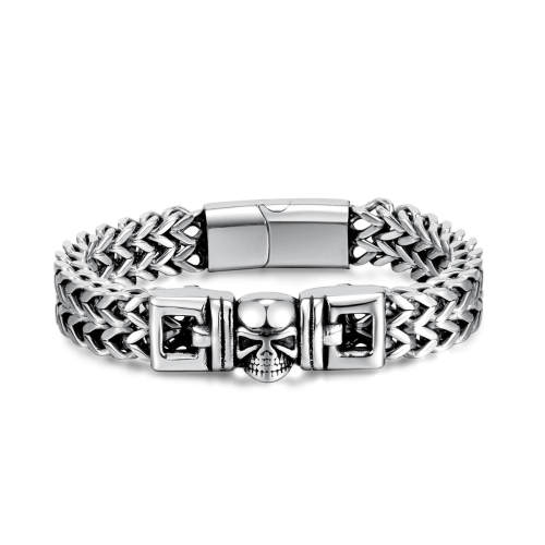 Wholesale Stainless Steel Double-row Chain Bracelet