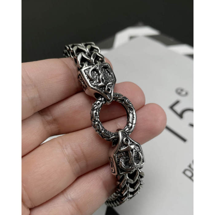 Wholesale Stainless Steel Double Anchor Bracelet
