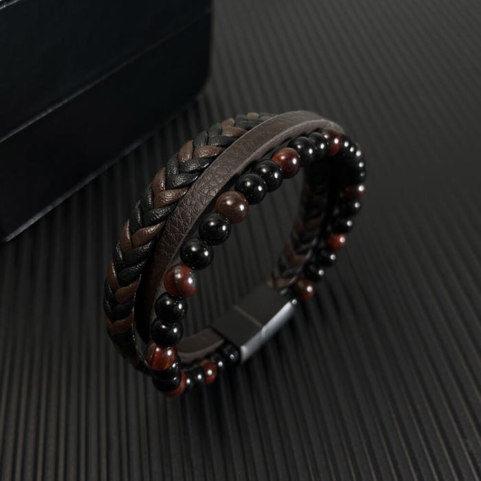 Wholesale Leather and Beads Bracelet
