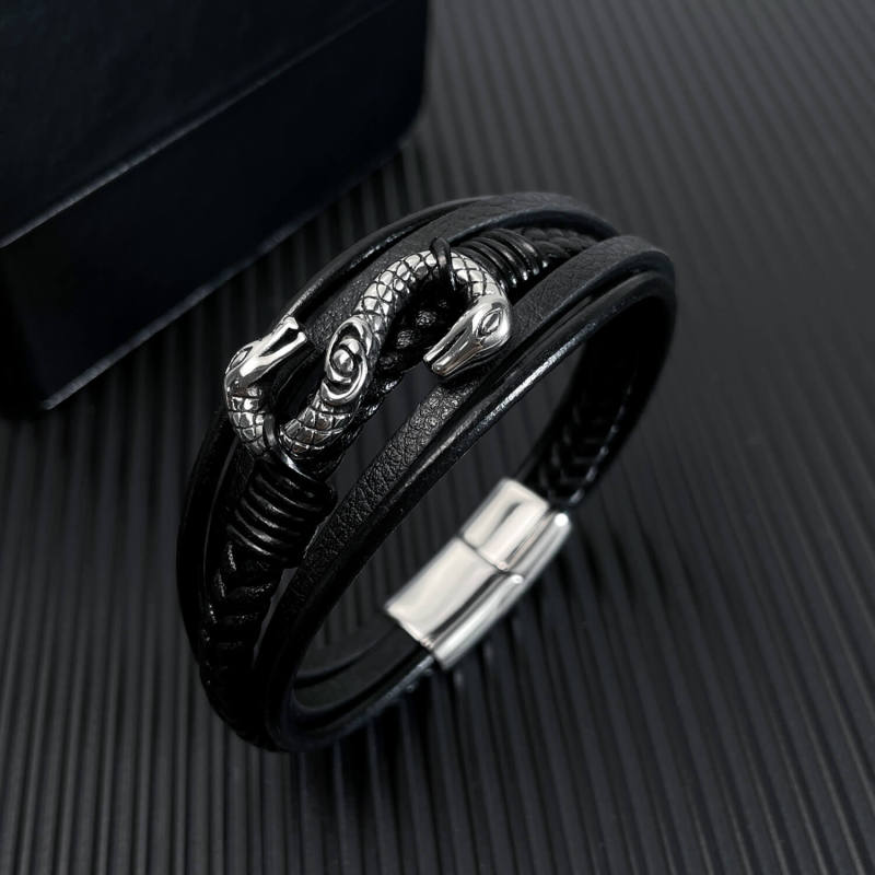 Wholesale Double Snakeskin Bracelet for Men
