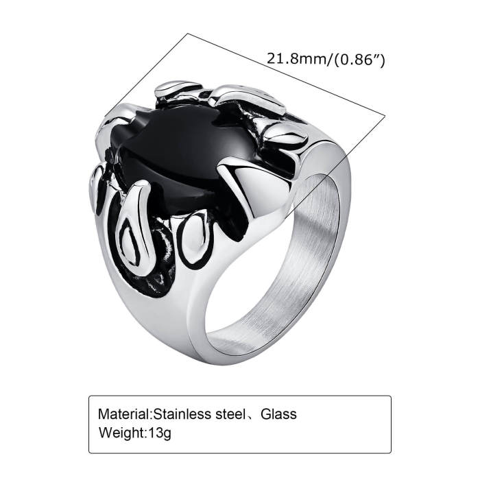Wholesale Steel Men Dragon Claw Ring