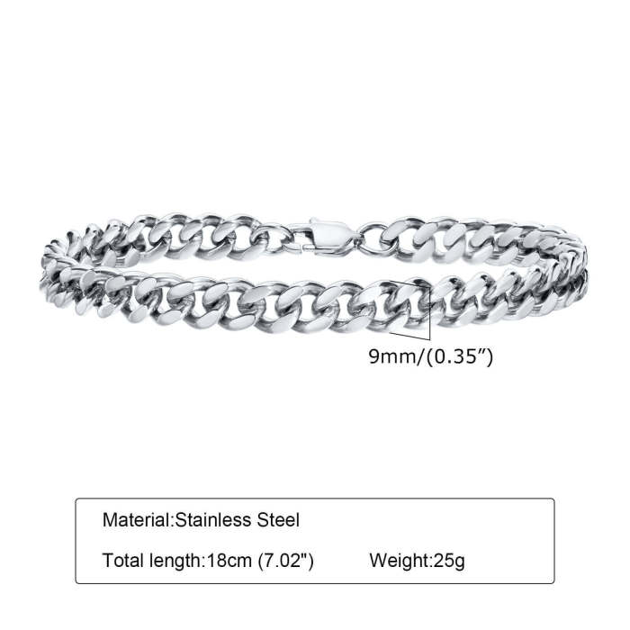 Wholesale Stainless Steel High Polished Chain Bracelet