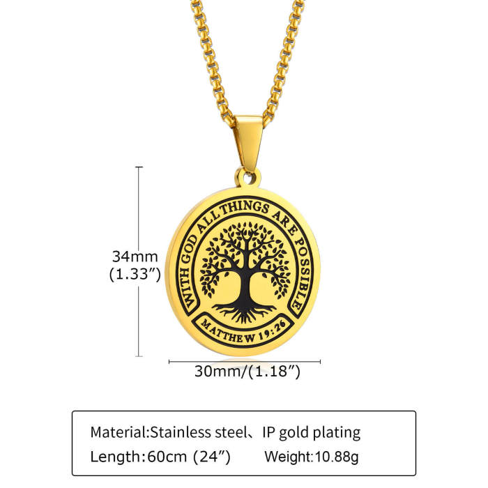 Wholesale Stainless Steel Life Tree Pendants