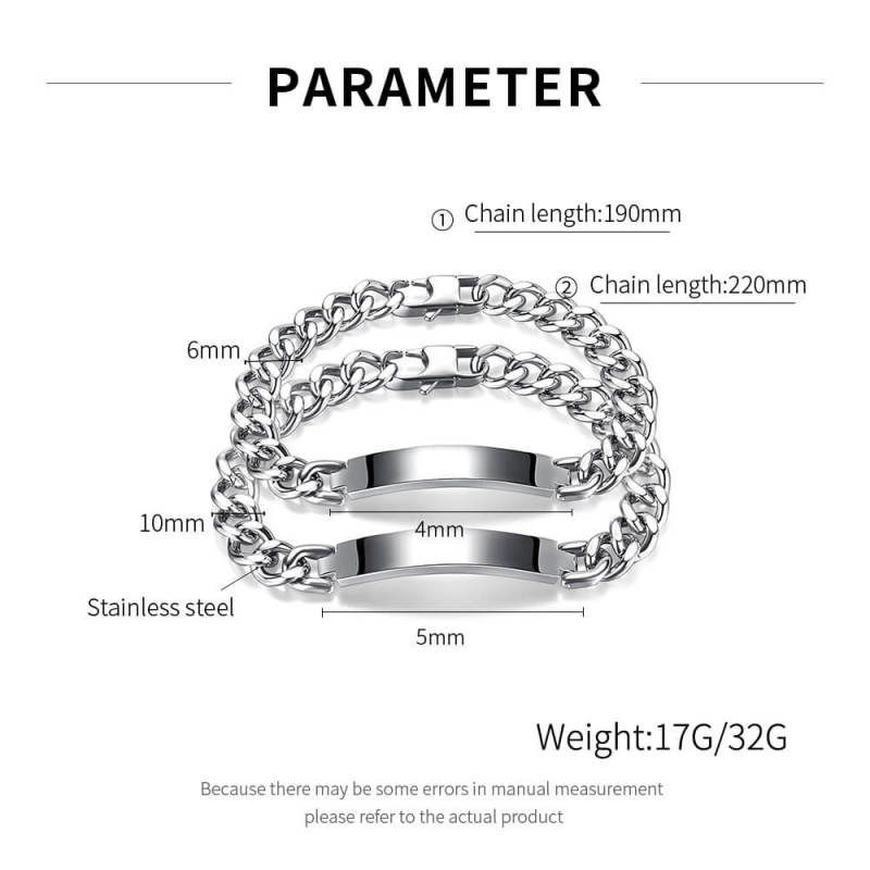 Wholesale Stainless Steel Blank Couple Bracelet