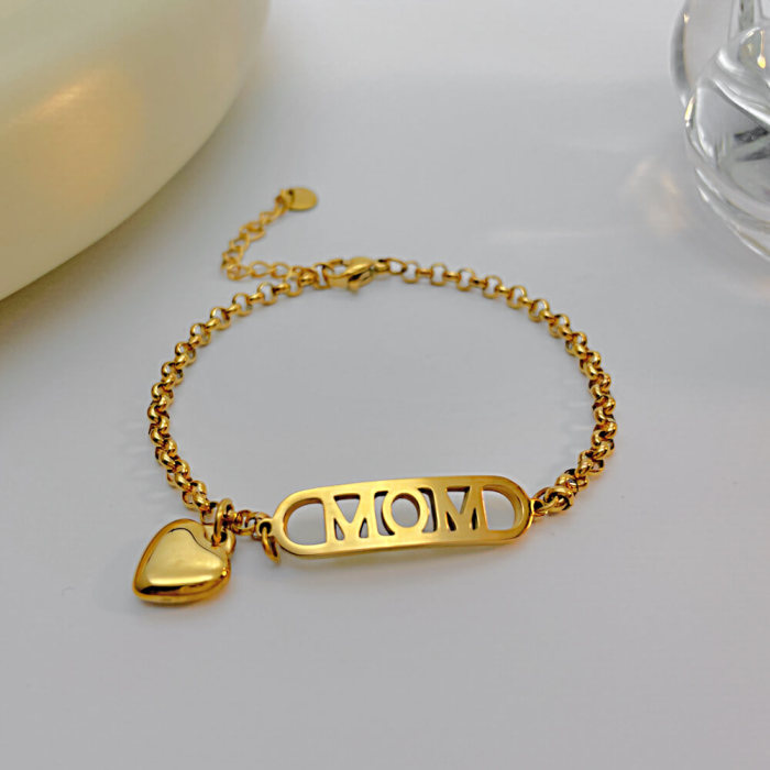 Wholesale Stainless Steel Mother's Day Love Bracelet