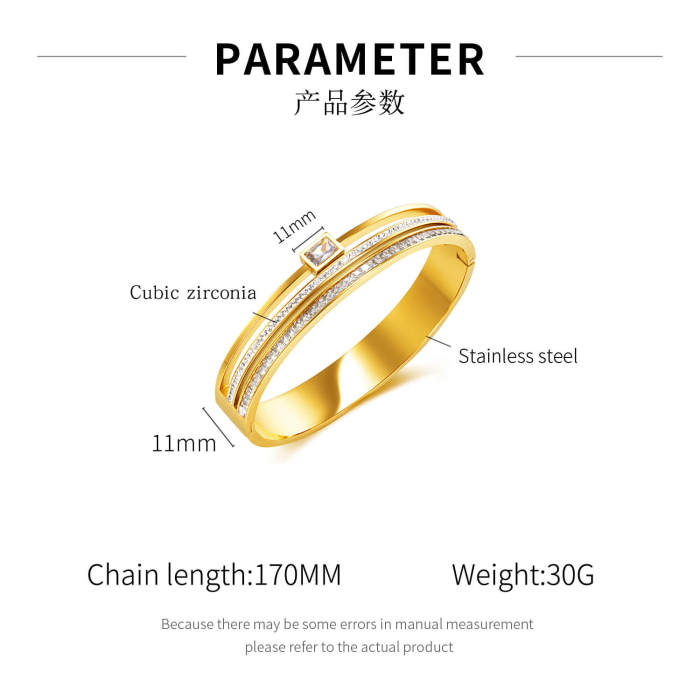 Wholesale Stainless Steel CZ Bangle