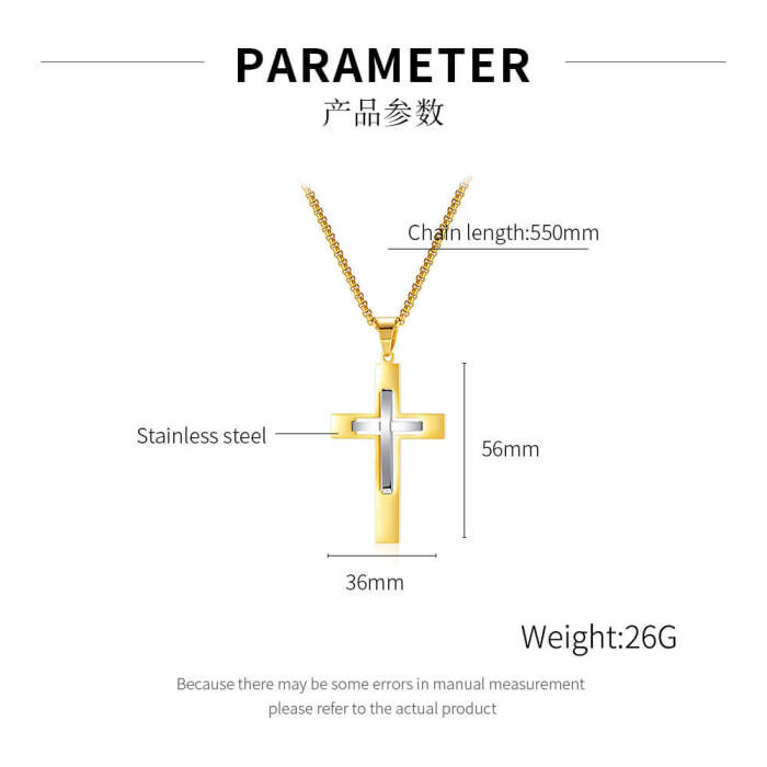 Wholesale Stainless Steel Double Hollow Cross