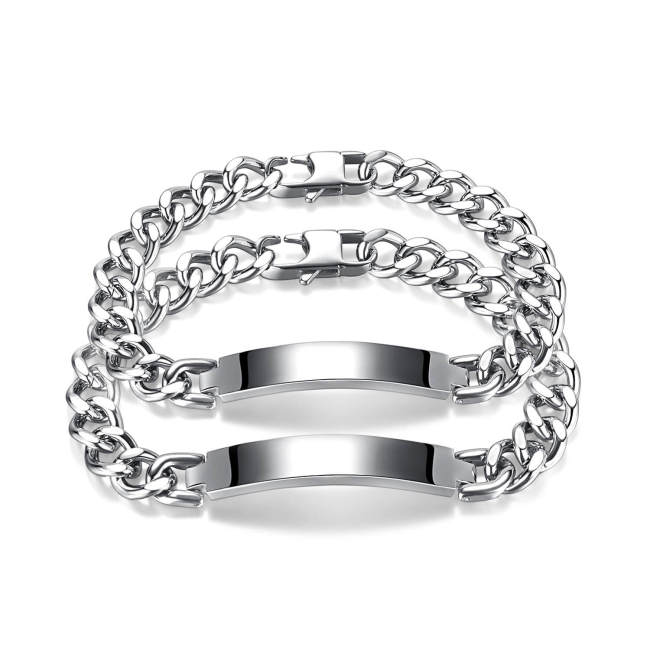 Wholesale Stainless Steel Blank Couple Bracelet