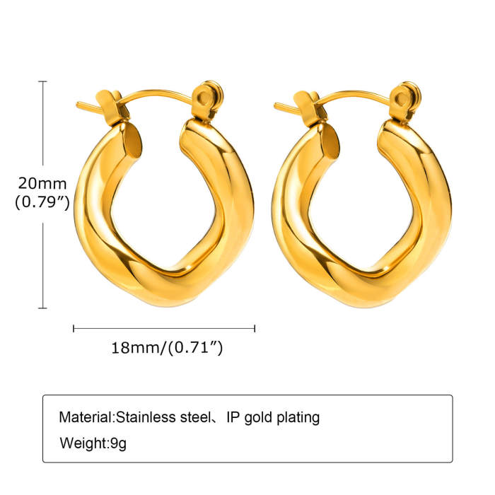 Wholesale Stainless Steel Irregular Earrings